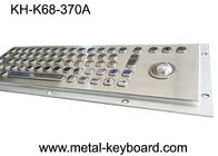 70 مفتاح لوحة مفاتيح الكمبيوتر المعدنية الصناعية مع لوحة المفاتيح كرة التتبع / الفولاذ المقاوم للصدأ كشك