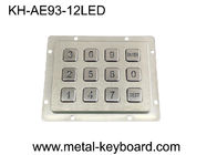 لوحة مفاتيح معدنية بإضاءة خلفية LED مقاومة للماء 3x4 لنظام التحكم في الوصول